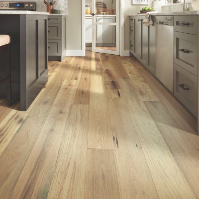 hardwood flooring in a rustic kitchen